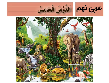 آموزش صفر تا صد عربی نهم درس پنجم - فیلم و جزوه